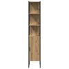 vidaXL Ensemble de mobilier de salle de bain avec &eacute;tag&egrave;re 3 pcs Marron
