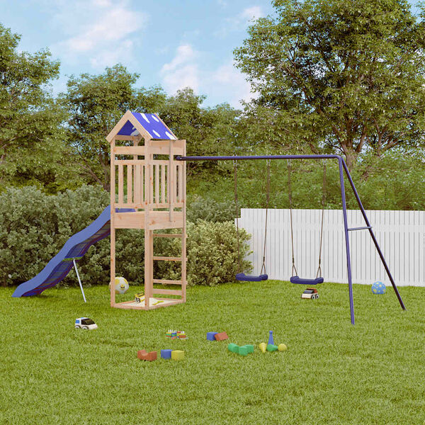 vidaXL Aire de jeux d'ext&eacute;rieur bois de pin massif