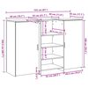 vidaXL Bureau de r&eacute;ception ch&ecirc;ne noir 155x50x103,5cm bois d'ing&eacute;nierie