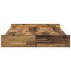 vidaXL Cadre de lit avec rangement Bois Ancien 150 x 200 cm