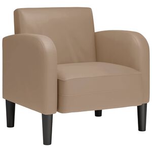 vidaXL Chaise de canap&eacute; avec accoudoirs cappuccino noir 54 cm