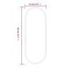 vidaXL Miroir mural Argent&eacute; 40x15 cm Ovale