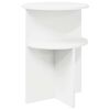 vidaXL Table d'appoint Blanc &Oslash; 39,5 x 55 cm Bois d'ing&eacute;nierie