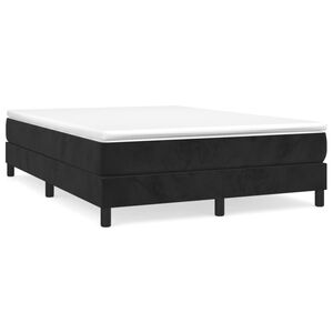 vidaXL Cadre de lit &agrave; lattes noir 140x200 cm velours