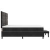 vidaXL Lit &agrave; ressorts avec matelas Noir 200 x 200 cm Velours