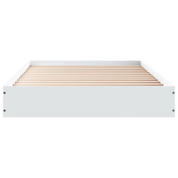 vidaXL Cadre de lit sans matelas blanc 90x200 cm bois d'ing&eacute;nierie