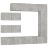 vidaXL Ensemble de meubles TV 7 pcs Gris b&eacute;ton Bois d'ing&eacute;nierie