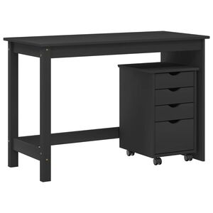 vidaXL Ensemble bureau et armoire 2 pc Gris Bois de pin massif