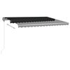 vidaXL Auvent manuel r&eacute;tractable avec LED 400x350 cm Anthracite