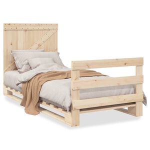 vidaXL Cadre de lit sans matelas avec t&ecirc;te de lit 90x200 cm