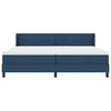 vidaXL Lit &agrave; ressorts avec matelas Bleu 200 x 200 cm Polyester