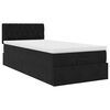 vidaXL Cadre de lit ottoman avec matelas noir 90x190 cm velours