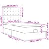 vidaXL Lit ottoman avec matelas gris clair 100x200 cm tissu