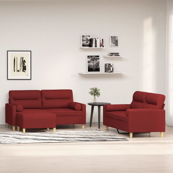 vidaXL Ensemble de canap&eacute;s 3 pcs coussins d&eacute;coratifs et coussins