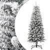 vidaXL Sapin de No&euml;l artificiel mince avec neige floqu&eacute;e 120 cm PVC/PE