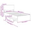 vidaXL Cadre de lit Ch&ecirc;ne Sonoma 90 x 200 cm Bois d'ing&eacute;nierie