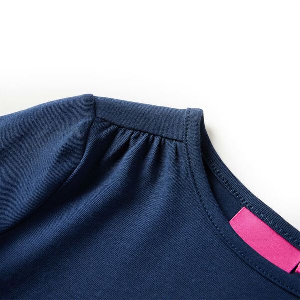 T-shirt enfants &agrave; manches longues bleu marine 92
