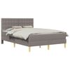 vidaXL Cadre de lit avec matelas Taupe 140 x 200 cm tissu