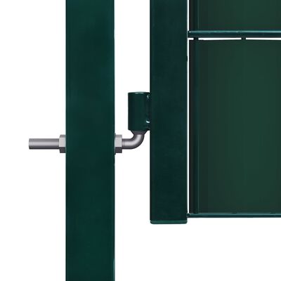 vidaXL Portail de clôture PVC et acier 100x124 cm Vert