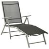 vidaXL Salon de jardin 3 pcs textil&egrave;ne et aluminium argent&eacute;