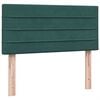 vidaXL Sommier &agrave; lattes de lit et matelas vert fonc&eacute; 80x220 cm velours