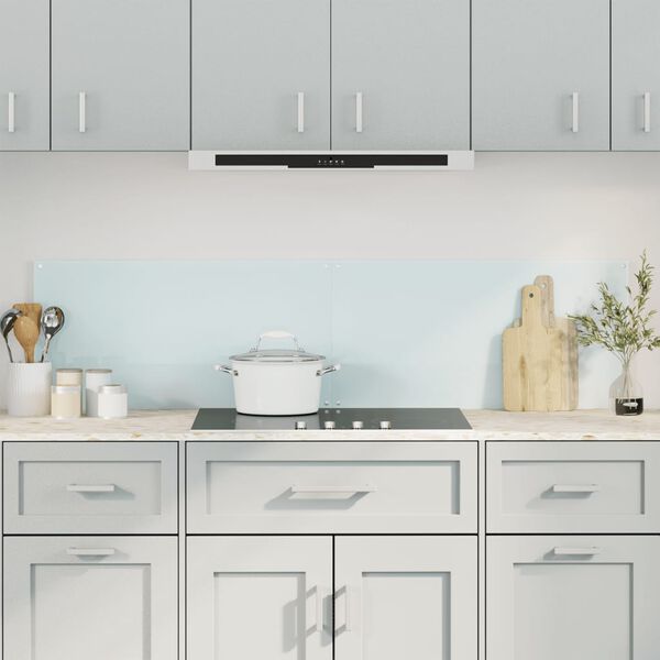 vidaXL Dosserets de cuisine 2 pcs blanc 80x60 cm verre tremp&eacute;