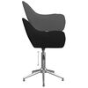 vidaXL Chaises pivotantes &agrave; manger lot de 2 Noir Tissu