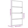 vidaXL Porte int&eacute;rieure mince noir verre tremp&eacute; aluminium