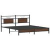vidaXL Cadre de lit sans matelas ch&ecirc;ne marron 183x203 cm