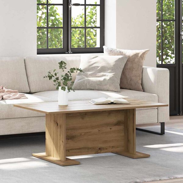 vidaXL Table basse ch&ecirc;ne artisanal 103,5 x 60 x 40 cm