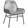 vidaXL Ensemble de salle &agrave; manger pour jardin 5 pcs Gris polyrotin