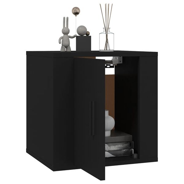 vidaXL Meuble TV mural Noir 40x34,5x40 cm