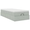 vidaXL Cadre de lit ottoman avec matelas gris clair 80x200 cm velours