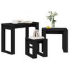 vidaXL Tables gigognes 3 pcs Ch&ecirc;ne noir Bois d'ing&eacute;nierie