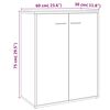 vidaXL Buffet Sonoma gris 60x30x75 cm Bois d'ing&eacute;nierie
