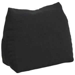 vidaXL Coussin de Dos Noir 60 x 20 x 50 cm Tissu en velours c&ocirc;tel&eacute;