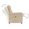 vidaXL Chaise de massage Cr&egrave;me 70.5 x 96.5 x 95 cm Tissu et m&eacute;tal