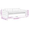 vidaXL Lit de jour avec matelas gris fonc&eacute; 90x190 cm velours