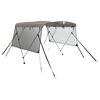 vidaXL Toit bimini &agrave; 3 arceaux parois en maille 183x(185-198)x137 cm