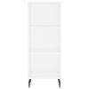 vidaXL Buffet haut Blanc 34,5x34x180 cm Bois d'ing&eacute;nierie