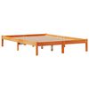 vidaXL Cadre de lit et t&ecirc;te de lit sans matelas cire marron 160x200 cm