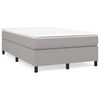 vidaXL Sommier &agrave; lattes de lit et matelas gris clair 120x190 cm tissu