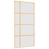 vidaXL Porte coulissante dor&eacute; 102,5x205 cm verre ESG d&eacute;poli aluminium