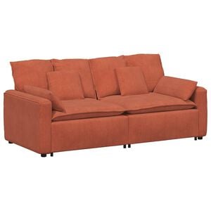 vidaXL Canap&eacute; modulable avec coussins rouge-orange