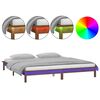 vidaXL Cadre de lit &agrave; LED sans matelas 120x200 cm bois massif
