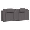 vidaXL Cadre de lit Viana avec LED sans matelas gris 140x200 cm