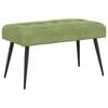 vidaXL Banc avec capitonnage bouton Vert clair 80 x 40 x 46 cm Velours