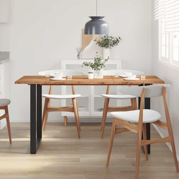 vidaXL Table de salle &agrave; manger 154x80x76 cm Bois d'acacia solide