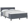 vidaXL Lit &agrave; ressorts avec matelas Gris fonc&eacute; 200 x 160 cm Polyester