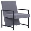 vidaXL Fauteuil avec pieds chrom&eacute;s gris clair tissu